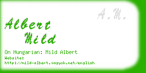 albert mild business card